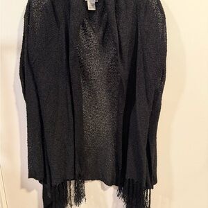 Chico's Black Knit Poncho